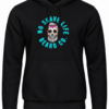 Black Graphic Pullover Hoodie