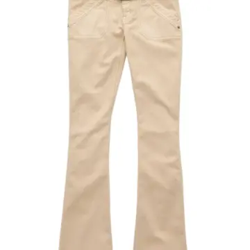 Light Beige High Rise Flared Pants with Belt