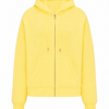 Bright Yellow Zip-Up Hoodie
