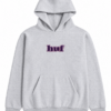 Heather Grey Pullover Hoodie with Logo