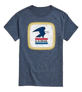 Heather Navy Blue Vintage Graphic T-Shirt
