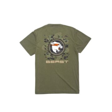 Olive Green Crew Neck Graphic T-Shirt