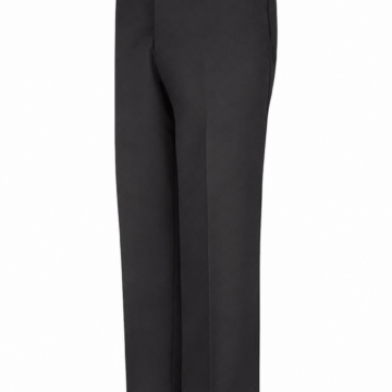 Black Tailored Straight-Leg Trousers with Pressed Creases