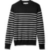 Black Striped Crewneck Sweater
